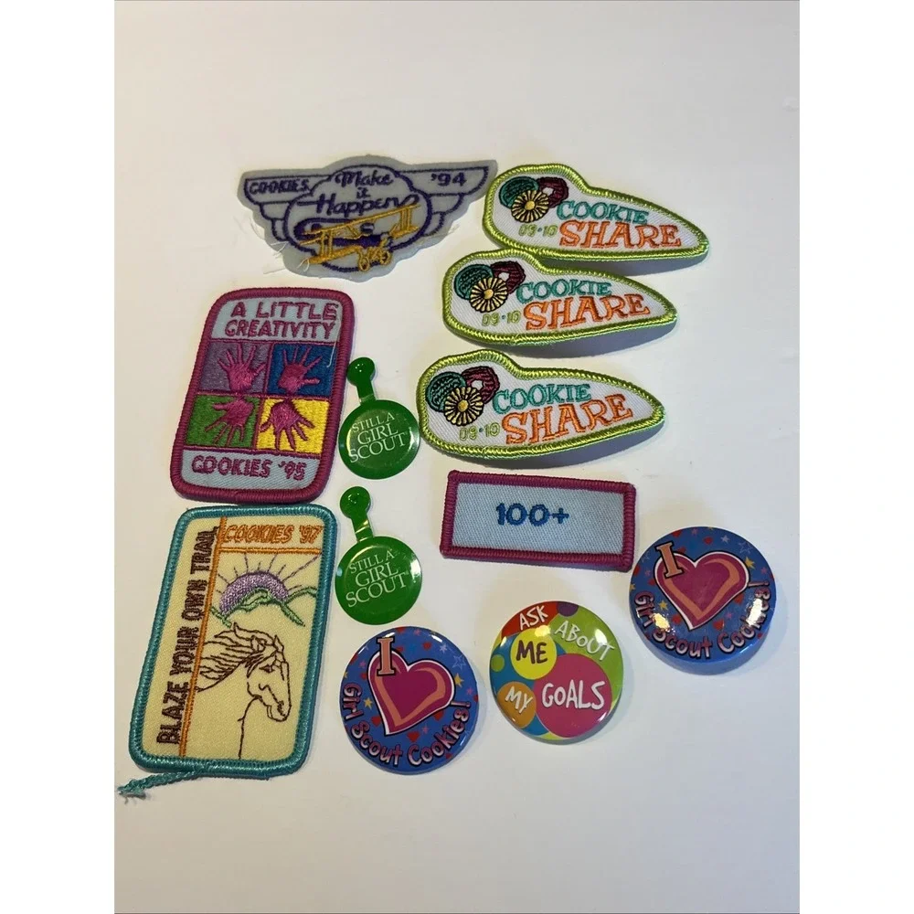 Girl Scouts COOKIES Patch & Badges-Lot NEW Unused '94, '95, '97, 2009-2010